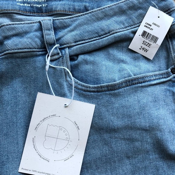 DL 1961 NWT Patti Straight High Rise Vintage Jeans Plus Size W24 - Picture 12 of 13